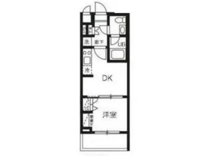 アーバンパーク品川豊町(1DK/1階)の間取り写真