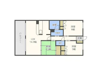 フロンティアタワー日本橋(3LDK/8階)の間取り写真