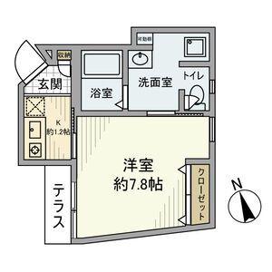松原戸建(1K/1階)の間取り写真