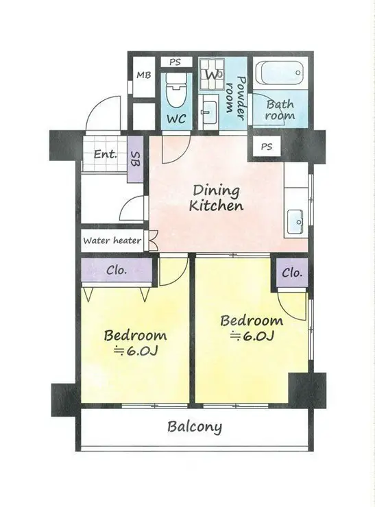 ハピーハイツニュー亀戸 9階階 間取り