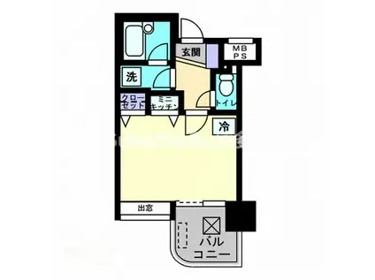 アルファコンフォート福岡西新(1K/11階)の間取り写真