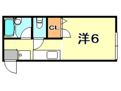 モント-レ御影(1K/2階)の間取り写真