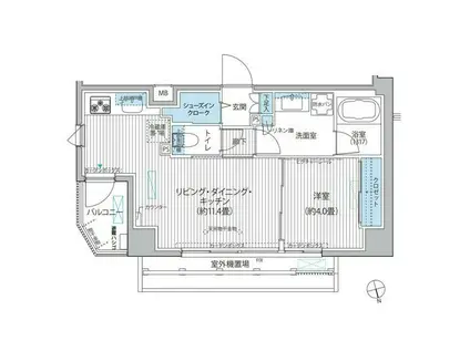 CIELLE自由が丘(1LDK/3階)の間取り写真
