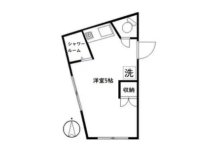 アーバンプレイスシャンゼリゼ(ワンルーム/1階)の間取り写真