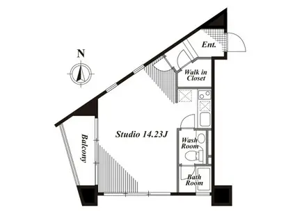 キャビンアリーナ南青山(ワンルーム/8階)の間取り写真