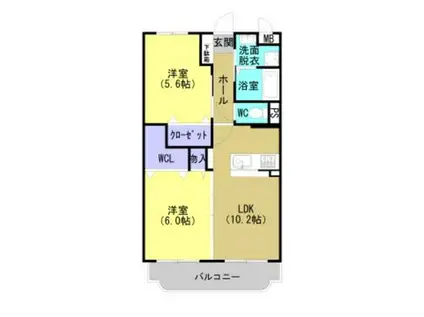 ユーミーSAKAE(2LDK/1階)の間取り写真