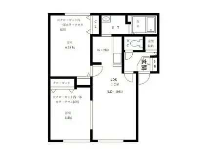 サンサーラ(2LDK/2階)の間取り写真