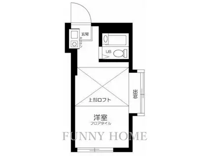 メトリブ三軒茶屋(ワンルーム/3階)の間取り写真