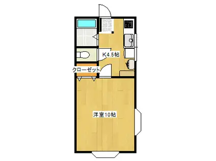 リッチライフ(1K/2階)の間取り写真