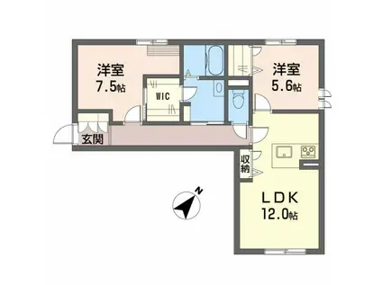 GRANARY HOUSE (2LDK/1階)の間取り写真