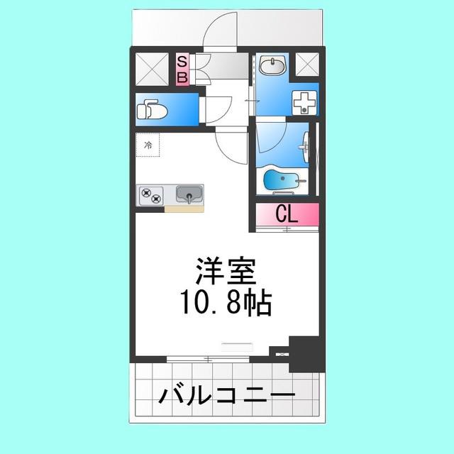 サザンクレスト堺東(ワンルーム/5階)の間取り写真