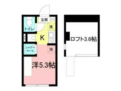 ル・ブラン小岩(ワンルーム/1階)の間取り写真