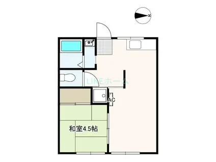 スエノプラザ(1LDK/2階)の間取り写真