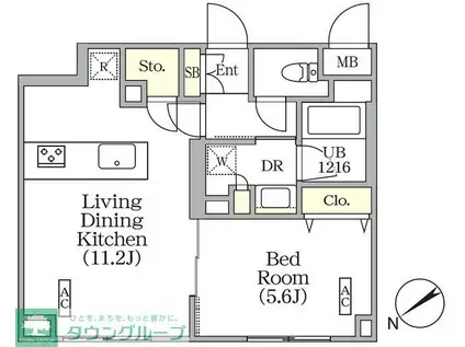 ユーレジデンス目黒東山(1LDK/3階)の間取り写真