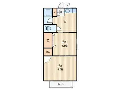 プチメゾン蕨(2K/1階)の間取り写真