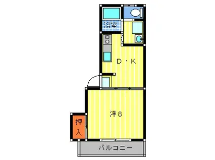 サンクレスト(1DK/1階)の間取り写真