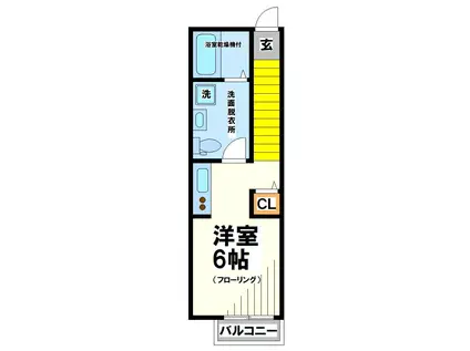 COSMO VILLA CHOFU(ワンルーム/2階)の間取り写真