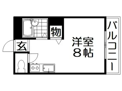 シャンテー長尾家具町(ワンルーム/5階)の間取り写真