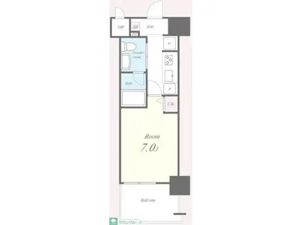 ROOTS GYOTOKU(1K/9階)の間取り写真