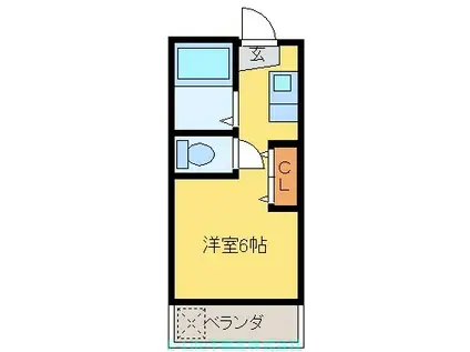 キープブライト帯山(ワンルーム/3階)の間取り写真