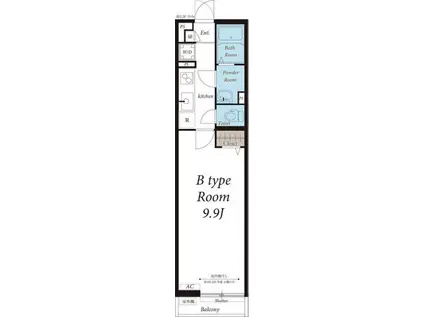 リブリ・Dコート大船(1K/3階)の間取り写真