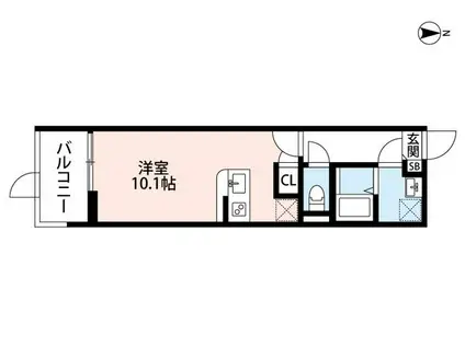 ブリリアント(ワンルーム/1階)の間取り写真