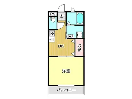 メゾンシャルール(1K/3階)の間取り写真