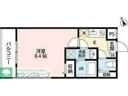 K RESIDENCE柏(1K/9階)の間取り写真