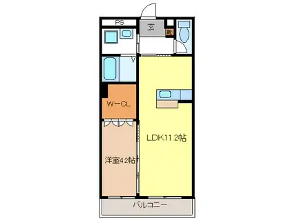 サンライズ東口(1LDK/3階)の間取り写真