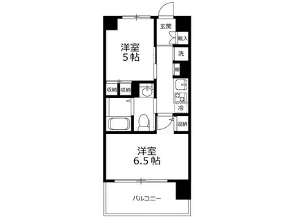 エステムプラザ梅田・中崎町IIIツインマークスノースレジデンス(2K/6階)の間取り写真