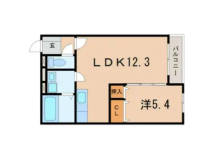 ANESIS守山III(1LDK/2階)の間取り写真