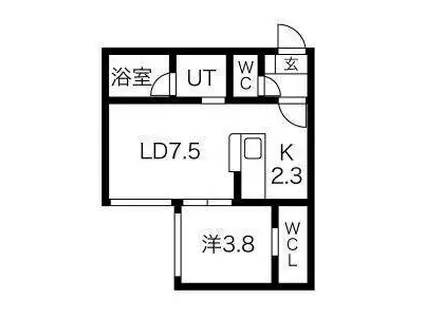 ガーデンN24(1LDK/1階)の間取り写真