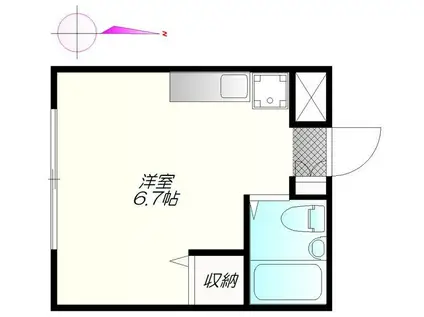 アヴァンセ西ヶ原(ワンルーム/1階)の間取り写真