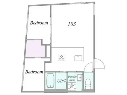 TRIAS513(2LDK/1階)の間取り写真