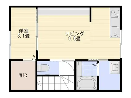 上本折128番館(1LDK/2階)の間取り写真