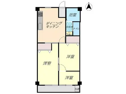 松栄大宮マンション(3DK/3階)の間取り写真