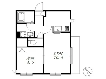 CERTO291(1LDK/1階)の間取り写真
