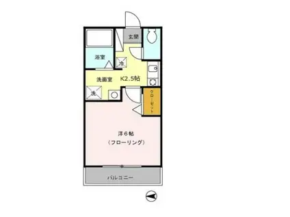 ジュネスK(1K/1階)の間取り写真