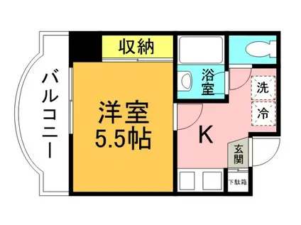 LA LLURE舟入(1K/3階)の間取り写真