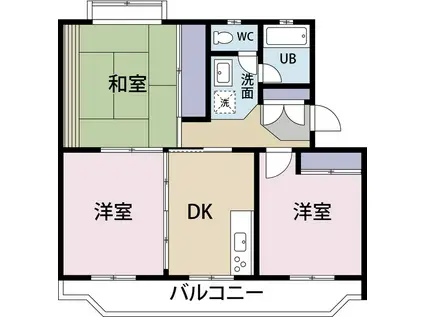 ピュアコーポA(3DK/3階)の間取り写真