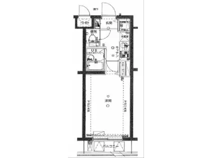 GENOVIA HILLS西馬込VERDE(1K/3階)の間取り写真