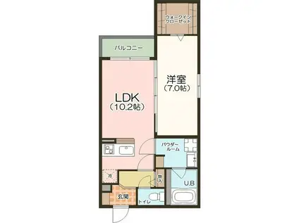 ニンフェンブルグ堀田(1LDK/1階)の間取り写真