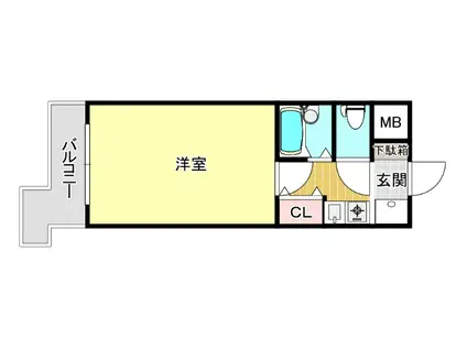 西新ヴィンテージ(1K/3階)の間取り写真