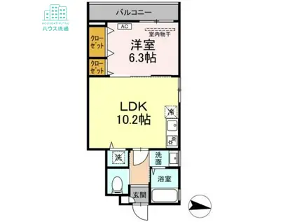 メロディア寿(1LDK/1階)の間取り写真