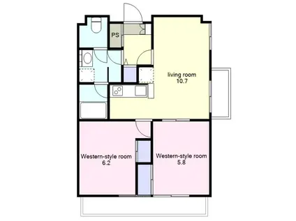 THE AVENUE(2LDK/8階)の間取り写真