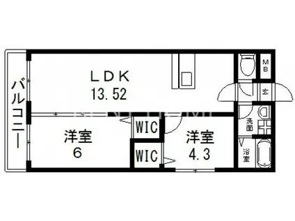 CHERRY(2LDK/2階)の間取り写真