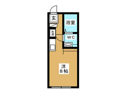 CQ白楽(ワンルーム/1階)の間取り写真