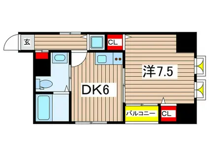 両国壹番館(1DK/2階)の間取り写真