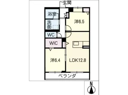 APARTMENT煉(2LDK/2階)の間取り写真