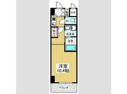 サウス名駅(1K/6階)の間取り写真